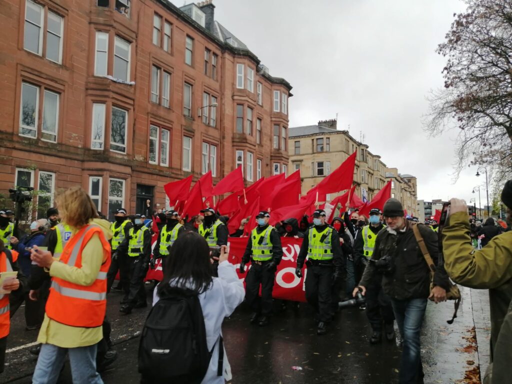 Manifestation au Manifestation au Kelvingrove Park